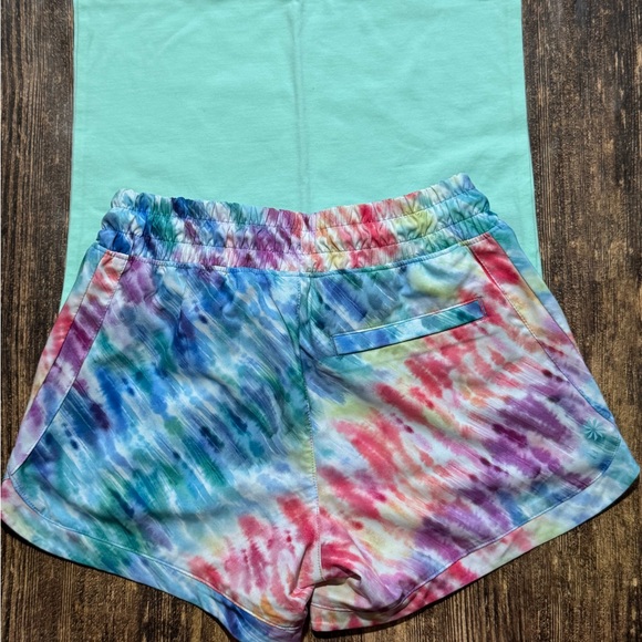 Mint Green Tank Top and Tie-Dye Shorts Set Athleta Girl - Picture 4 of 4